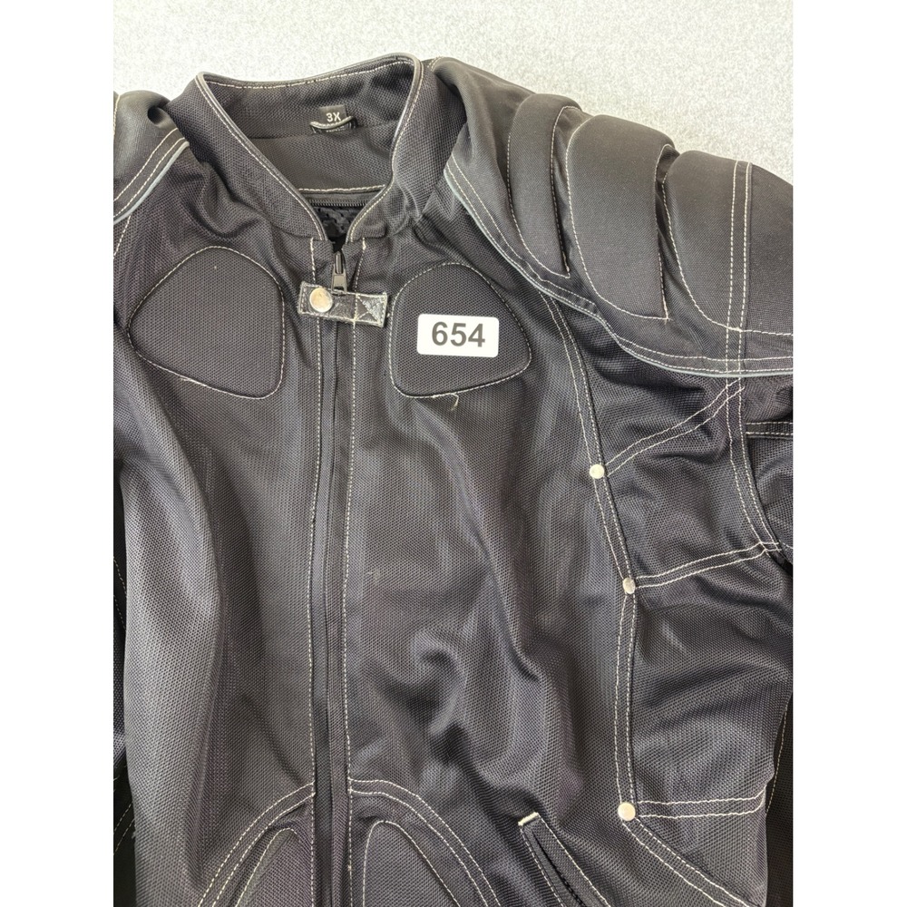 First Racing Motorcycle Jacket Black Mesh Armored Padded Riding Mens 3X Large - Picture 14 of 14